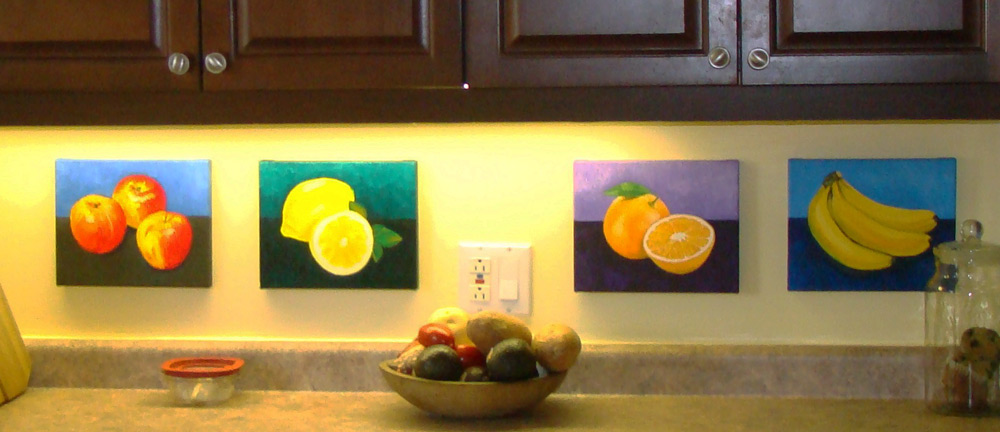 Fruits of Labour, 4 paintings 8" x 10" O/C - $60.00 ea - Set of four $210.00