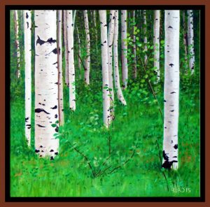 Birch Forest, 16" x 16" O/C - $250.00